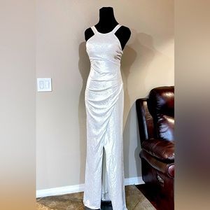 Silver/white dress/gown